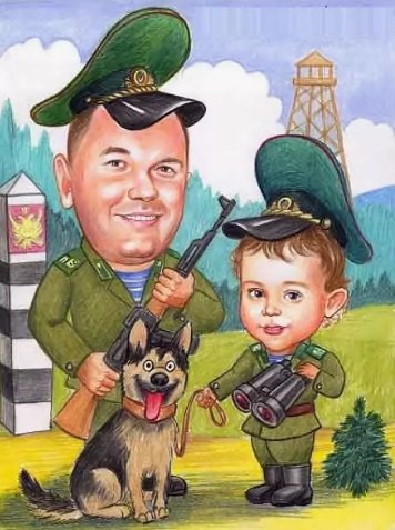 Шарж пограничник