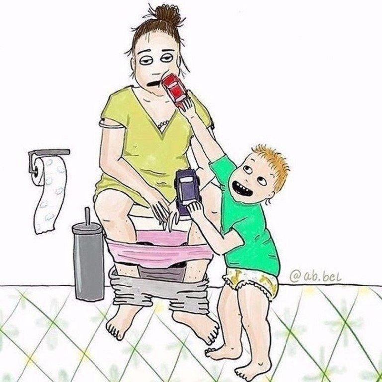 Мать бреет свою киску при сыне