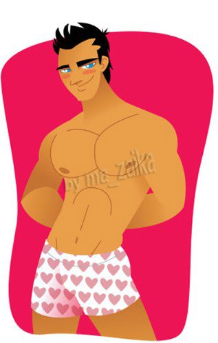 Мужчина в трусах рисунок