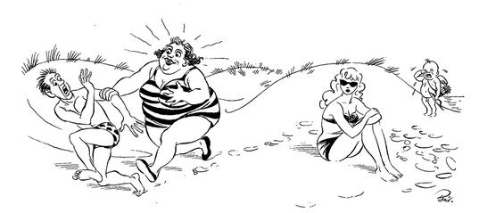 Карикатуры на полных женщин