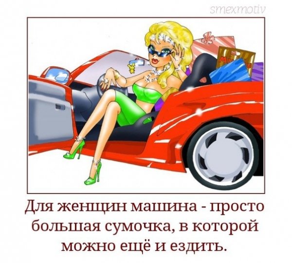 Женщина за рулем карикатура