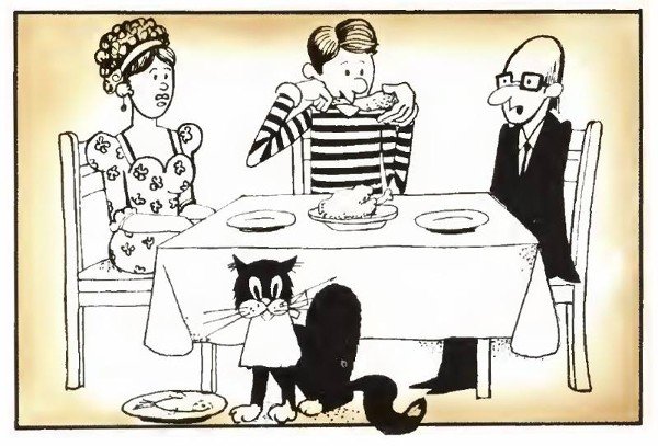 Карикатуры накрытый стол