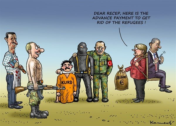 Карикатуры на Меркель и Путина