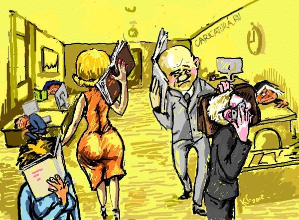 Карикатура после корпоратива