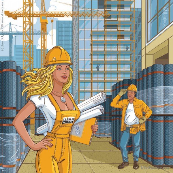 Женщина на стройке