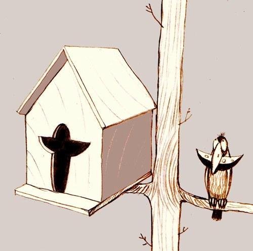 Ворона карикатура