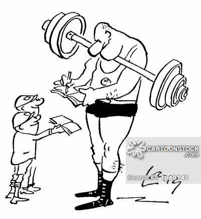 Штангист карикатура