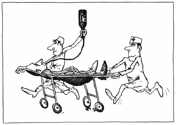 Врач и скорая карикатура