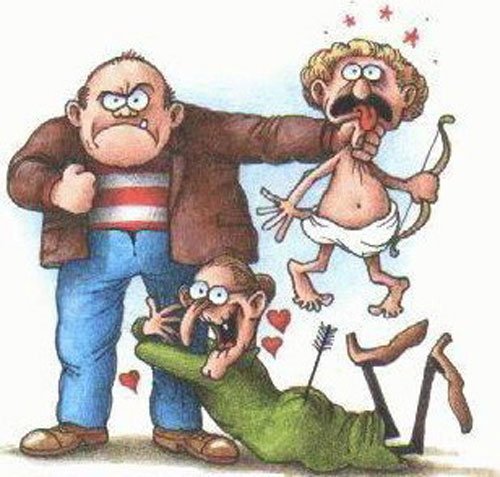 Карикатура на день св Валентина