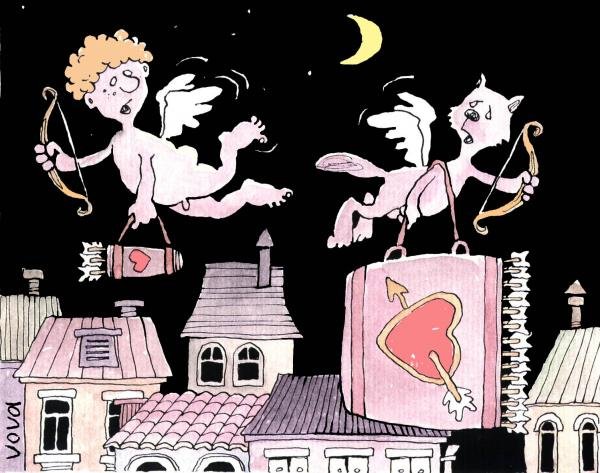 Рисунки на день влюбленных прикольные