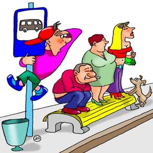 Общественный транспорт карикатура