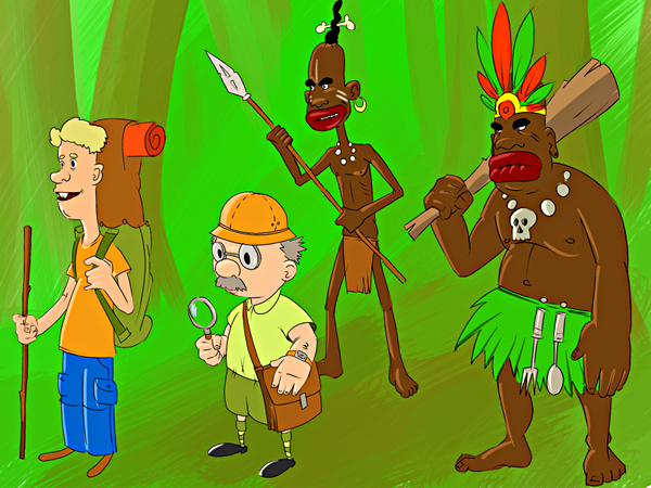 Папуас карикатура