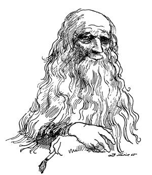 Леонардо да Винчи шарж