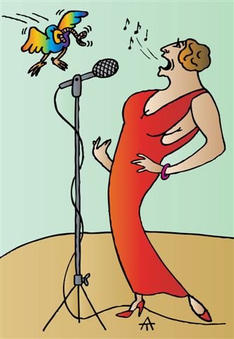 Микрофон карикатура