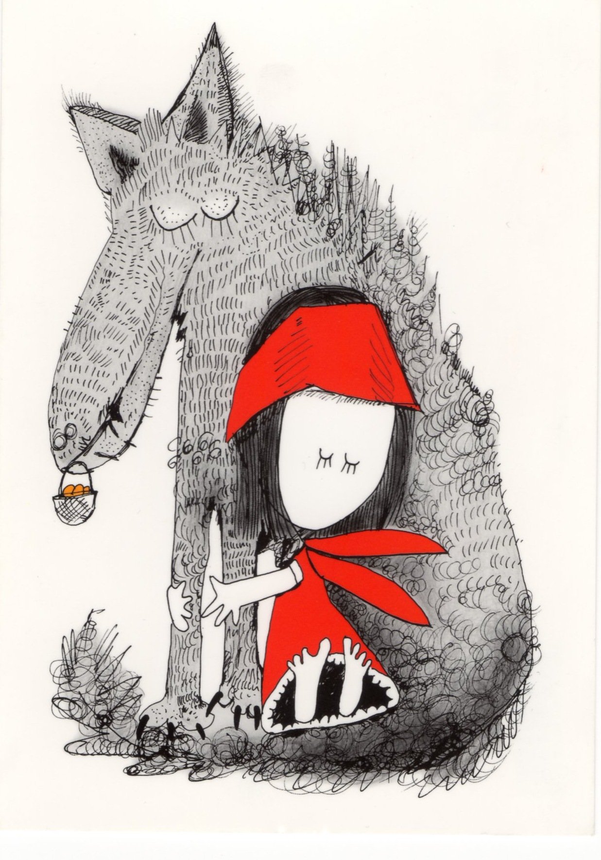 Красная шапочка и серый волк прикольные картинки