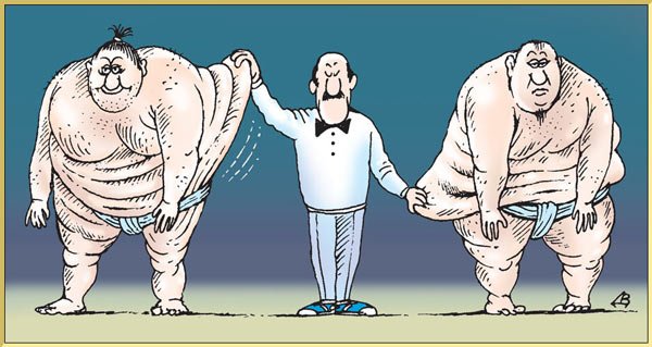 Сумоист карикатура