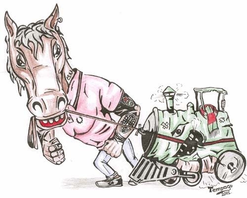 Локомотив карикатура