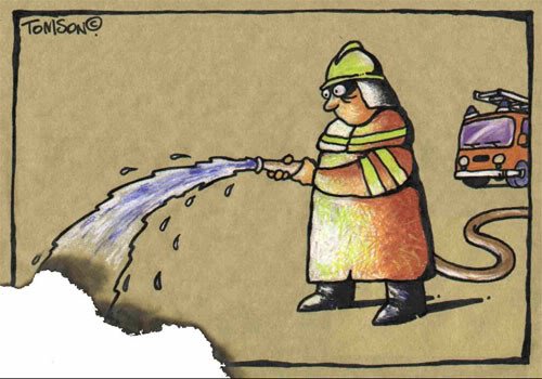 Пожар карикатура