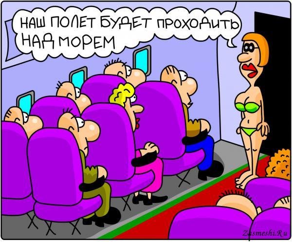 Смешные карикатуры на стюардессу