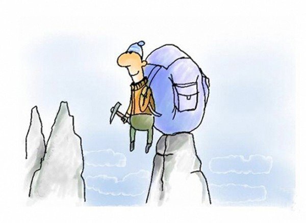 Скалолаз карикатура