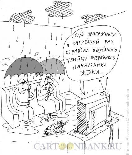 Протекающая крыша карикатура