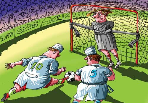 Карикатура футбол