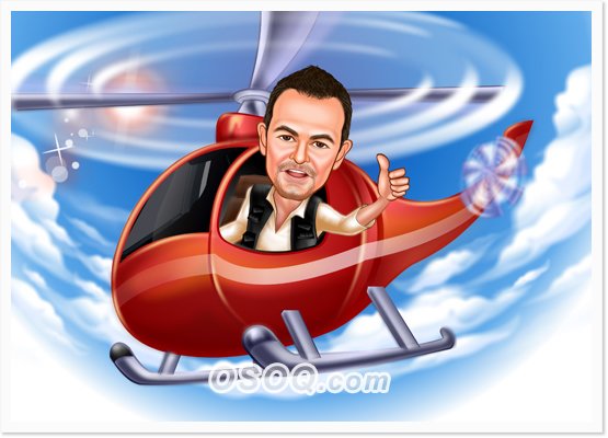 Шарж летчик