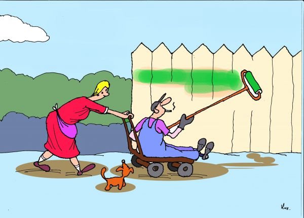 Маляр карикатура