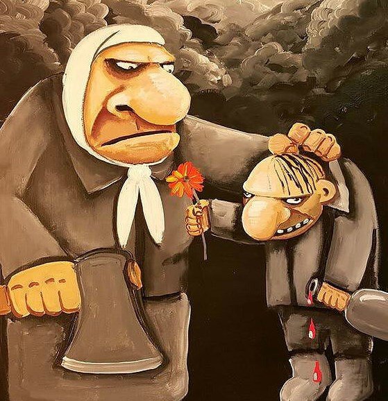 Процентщица карикатура