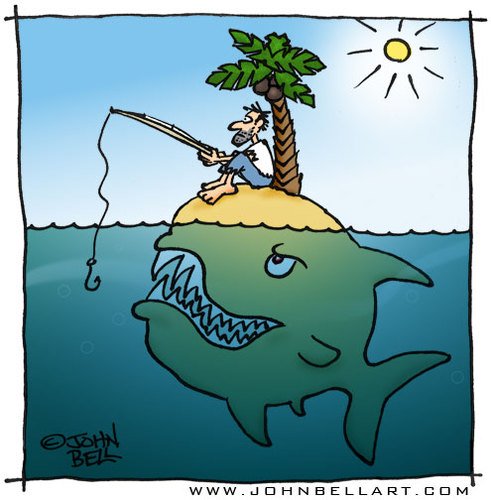 Карикатуры про необитаемый остров