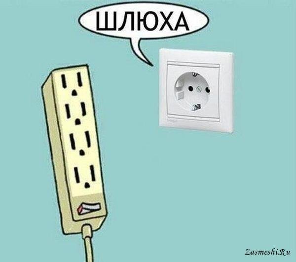 Карикатура розетка