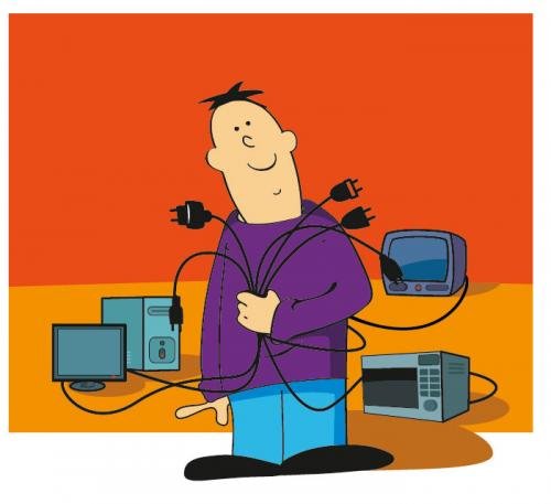 Паяльник и утюг карикатура