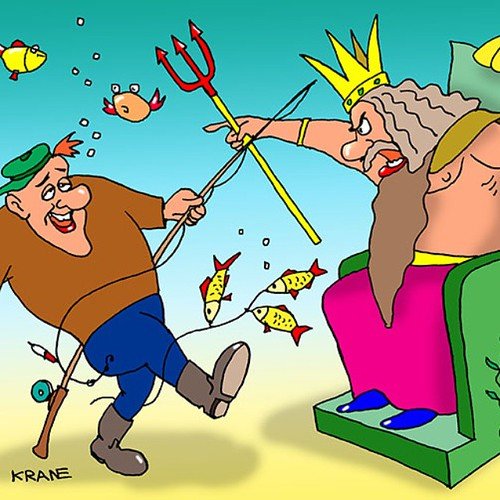 Карикатуры на пьяную рыбалку