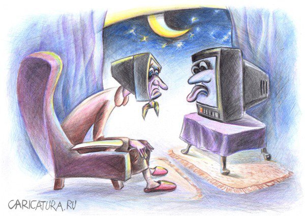 В телевизоре шарж