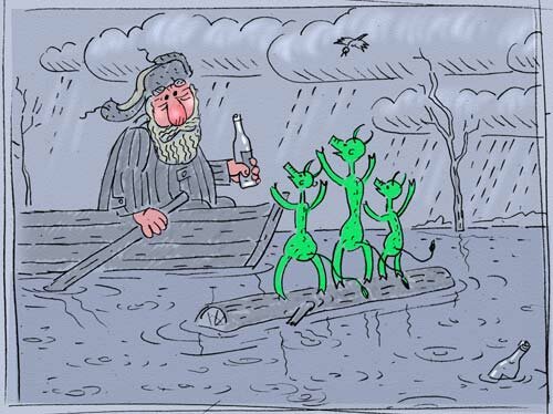 Мазай и зайцы карикатура