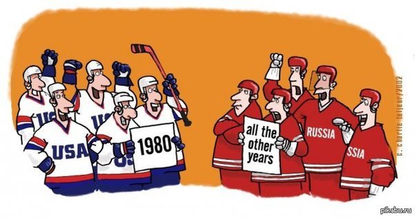 Хоккей карикатура