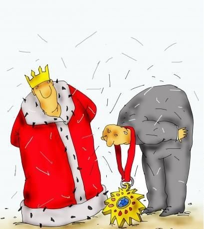 Вручение медали карикатура