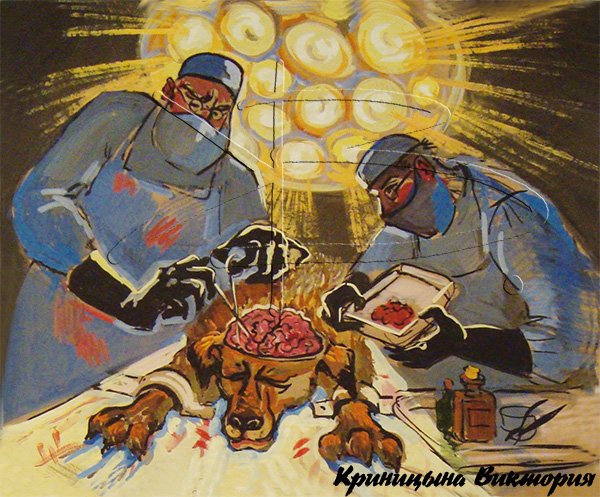 Иллюстрации к собачьему сердцу Булгакова