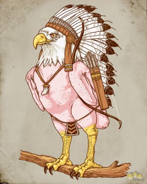 Сокол нарисованный смешной