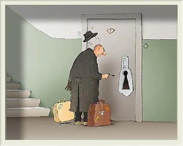 Дверь карикатура