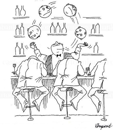 Бармен карикатура