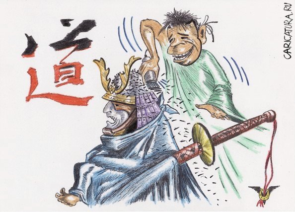 Самурай карикатура