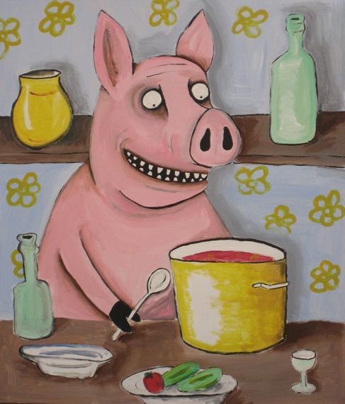 Вася Ложкин картина свинья