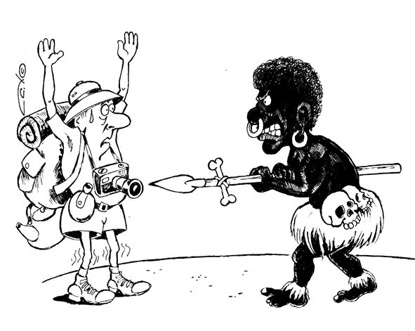 Карикатура дикари