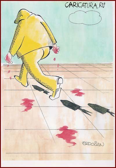 Карикатура следы