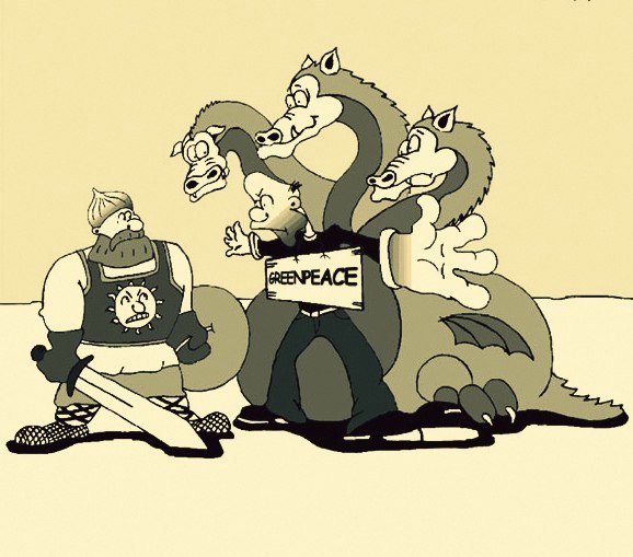 Greenpeace деньги карикатура