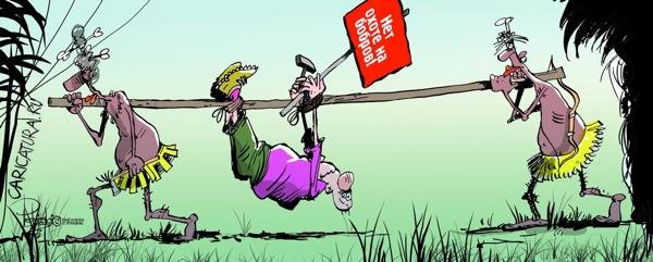 Карикатура дикари