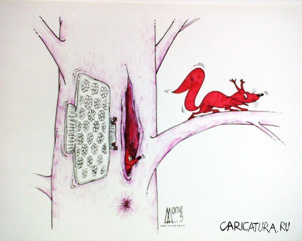 Дупло карикатура