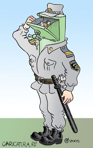 Полицейский карикатура