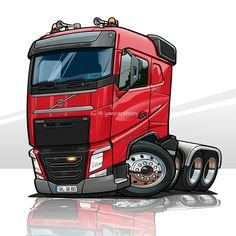 Карикатура на водителя грузовика